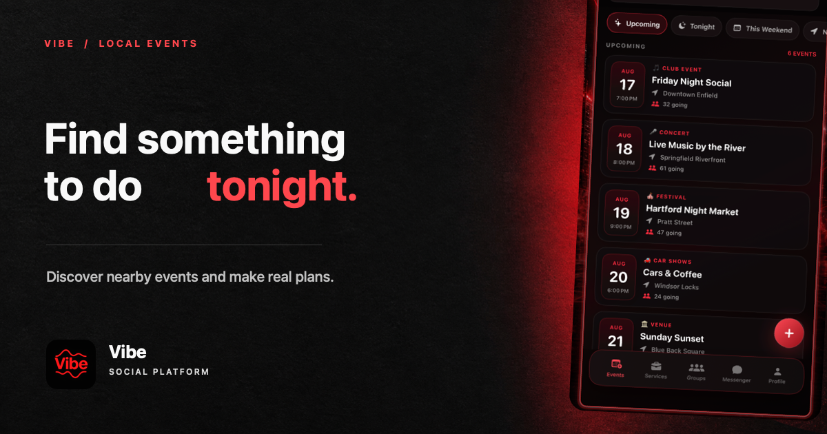 Vibe — Find something to do tonight.
